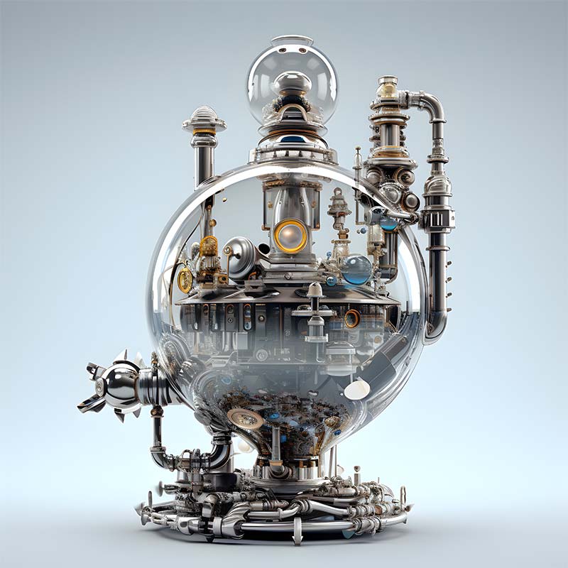 Steampunk Orb Machine CNFT #06