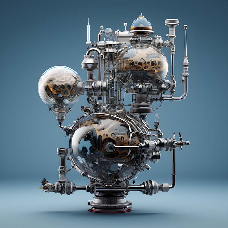 Steampunk Orb Machine CNFT #07