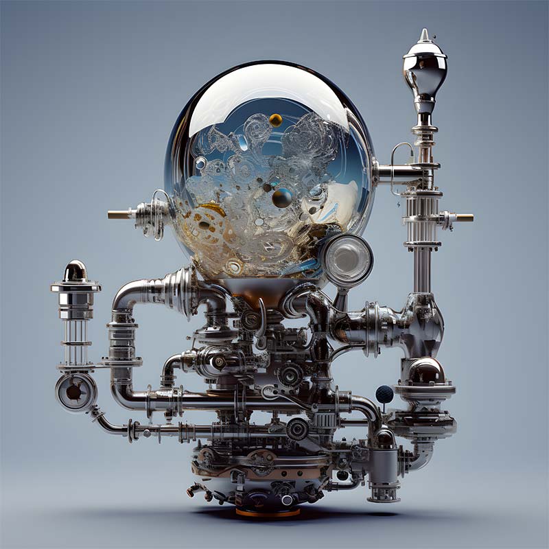 Steampunk Orb Machine CNFT #08